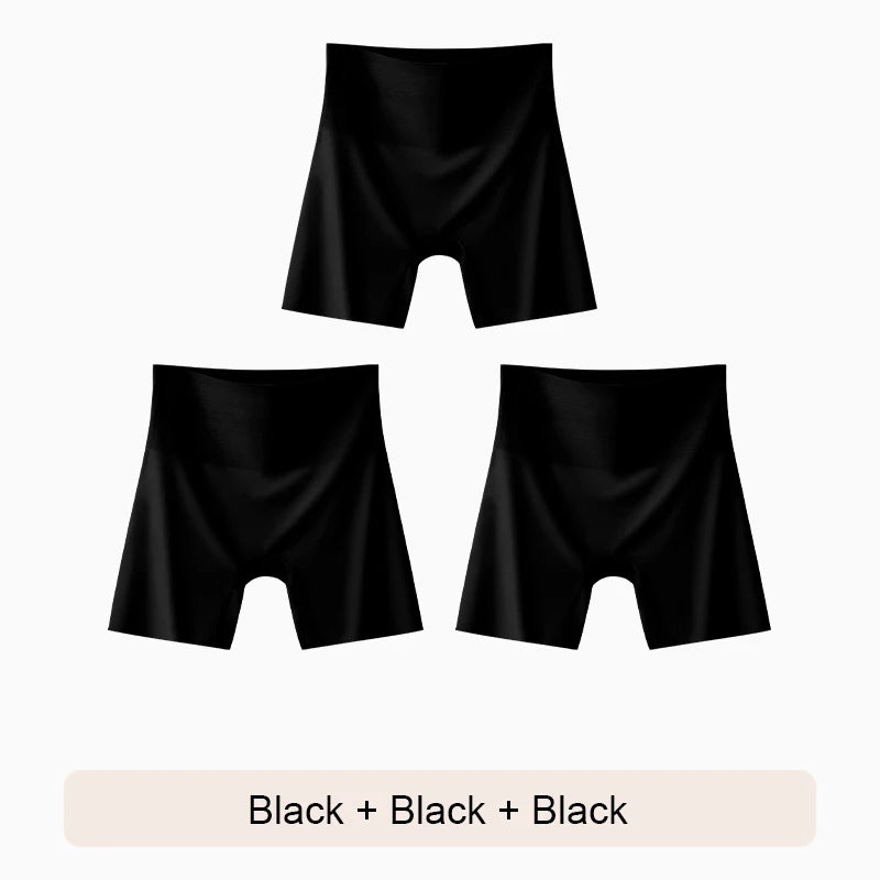 Underwear for Women Seamless Panties Women's Shorts Woman Girdle Brief Ice Silk Shorts Under the Skirt Safety Short Pants Summer