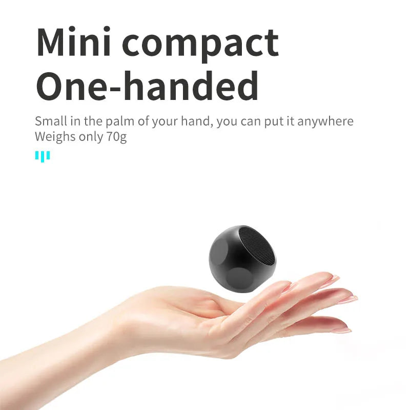Mini Portable Metal Speaker Metallic Wireless Bluetooth Speaker TWS Stereo Indoor/Outdoor Portable Subwoofer Compact Speaker