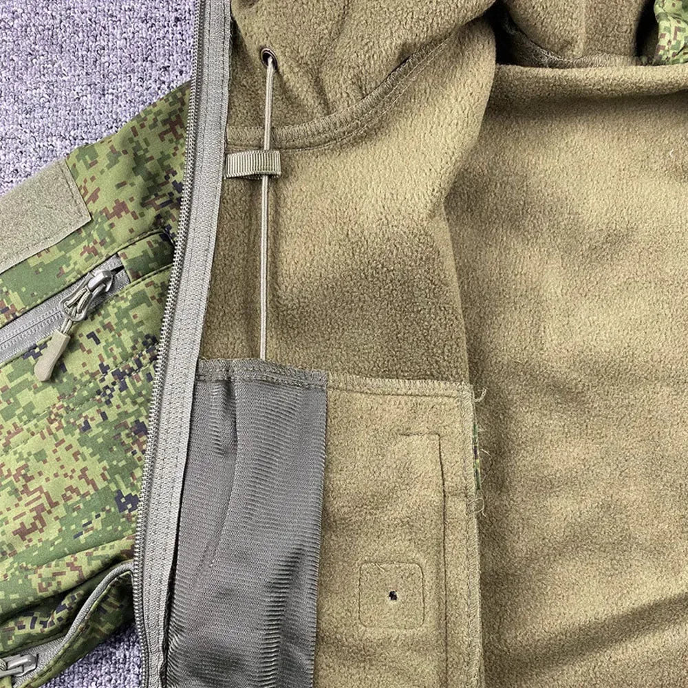 Tactcial Russia Uniform Jacket Outdoor Spring and Autumn Coat Rainproof Soft Shell Green Camouflage Assault Suit Mens Jacket