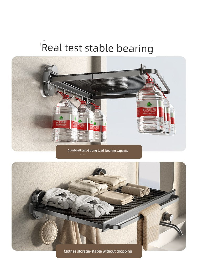 Retractable Bath Towel Rack Clothes Toilet Punch-Free Suction Cup