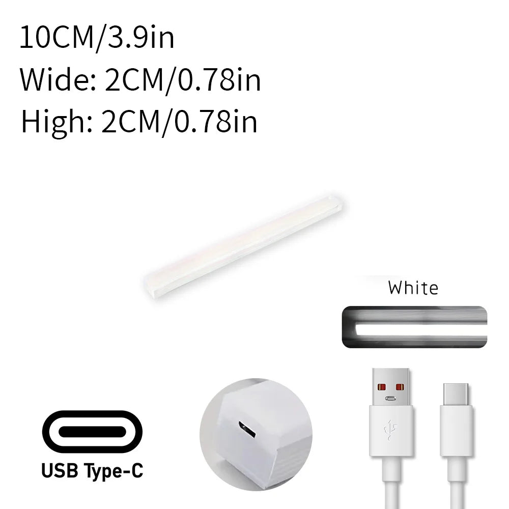 1pc Cabinet Light, Wireless Charging Motion Sensor LED Night Light, Hallway, Kitchen, Cabinet, Stairs, Wardrobe Home Decoration