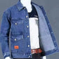 Denim Jackets Man Cargo Jeans Coat for Men Japanese Gray Overcoat Winter 2024 Lxury High Quality Cheap Price Stylish on Board G