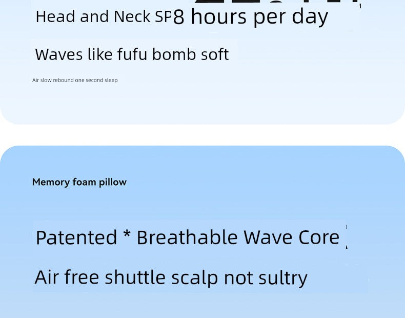 Banana Fruit Puff Memory Cotton Pillow Non-Pressure Stiff Neck Special Super Soft Cervical Support Improve Sleeping Pillowcase and Pillow Core