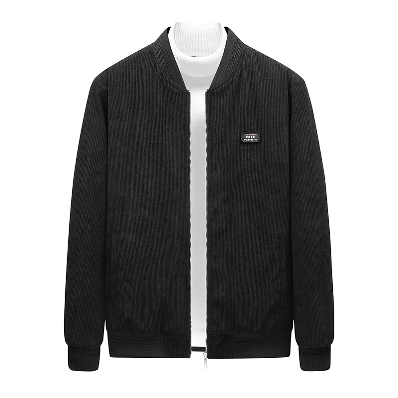 Large Size 5XL New Autumn Winter Stand Collar Slim Jacket Men Fashion Casual Warm Corduroy Outwear Men Cotton Jacket Coat