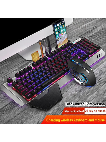 K680 Rechargeable 2.4G Wireless Keyboard and Mouse Set Game Computer Office Esports Player Desktop Laptop Special Set