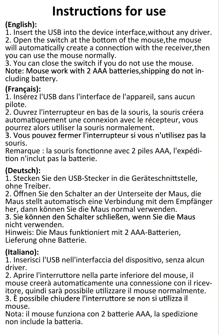 Wireless Mouse 2.4G Portable Mobile Optical Office Mouse Adjustable DPI Levels for Notebook PC Laptop MacBook