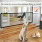 Breathable Mesh Pet Barrier for Stairs & Doors - Portable Indoor Dog Fence & Baby Safety Guardrail