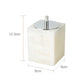 White Onyx Natural Marble Bathroom Accessories Luxury Soap Dispenser Cotton Swabs Container Reed diffuser Tray Bathroom Set