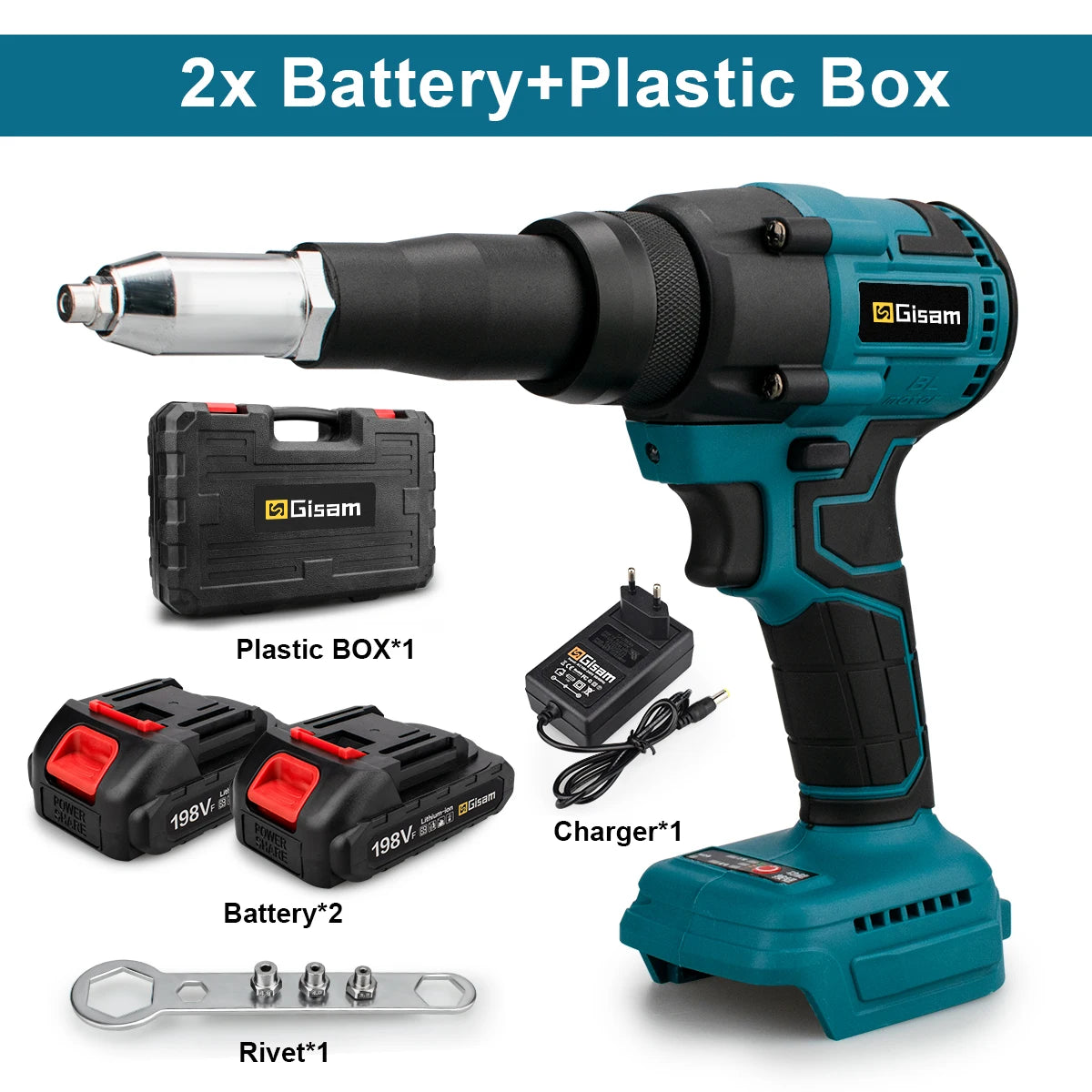 20000N Brushless Electric Rivet Gun 2.4~4.8mm Cordless Rivet Nut Gun Drill Insert Automatic Riveting Tool For Makita 18V Battery