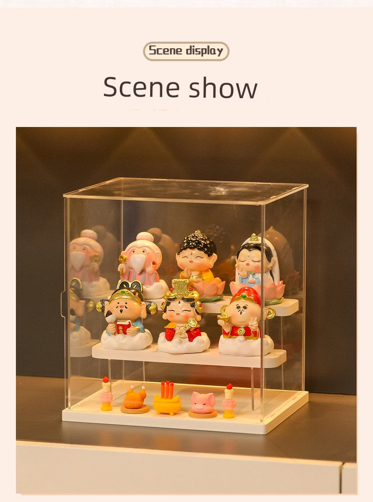 Five-Way God of Wealth All-Way Fairy Home Bookcase Entrance Decoration Decoration Household Full Set Display Stand Gift Decoration