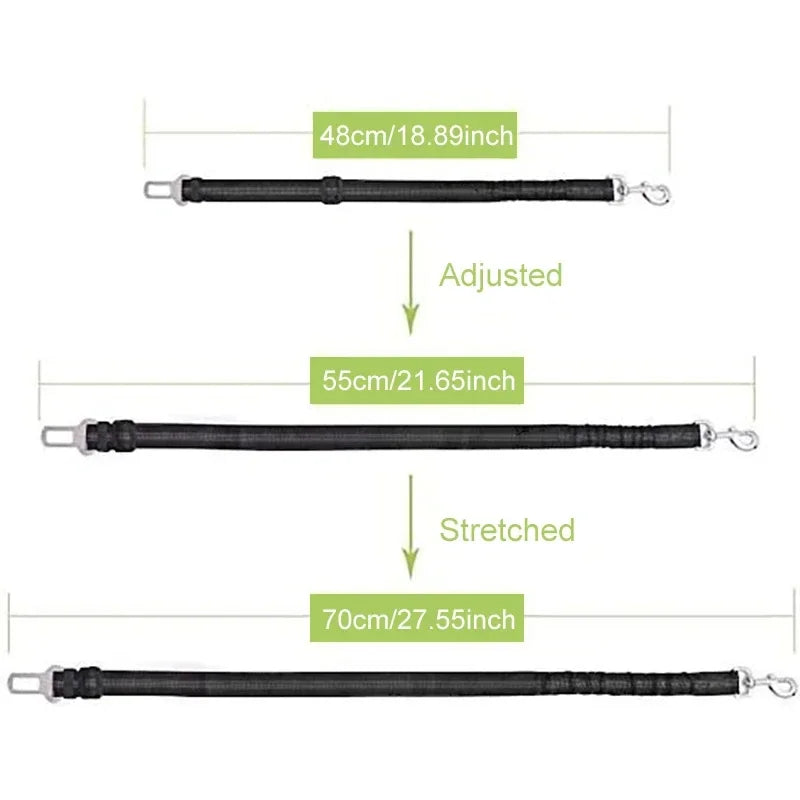 Dog Car Seat Belt Safety Protector Travel Pets Accessories Dog Leash Collar Breakaway Solid Car Harness