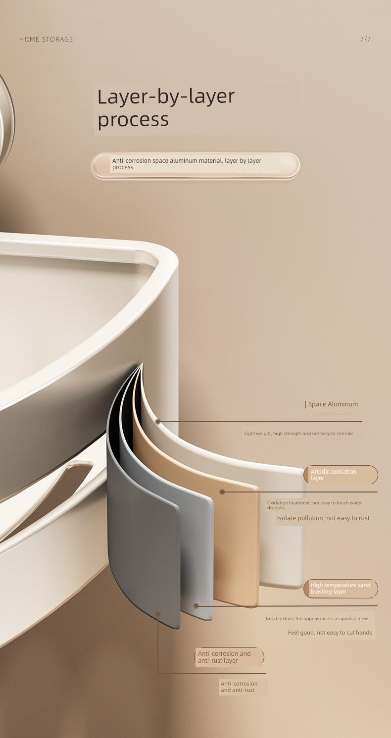 Corner Punch-Free Washstand Wall Wall-Mounted Suction Cup