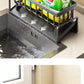 Kitchen Sponge Rack Drain Water Place Dish Soap Organize Rags Multi Functional Large Capacity Countertop and Store Items