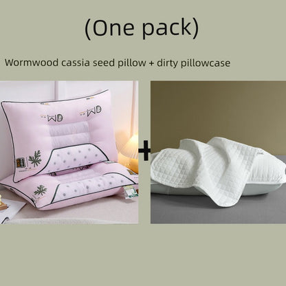 Send Pillowcase Argy Wormwood Ketsumeishi Pillow Case and Pillow Core Set For Home a Pair of Cervical Support for Sleeping Adults