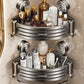 Punch-Free Bathroom Rack Bathroom Suction Cup Triangle Basket Wall Mount Bathroom Sink Corner Storage Rack