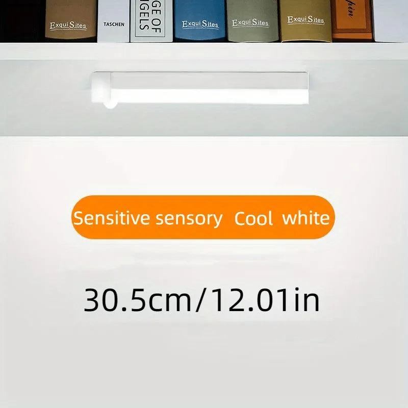 1pc Cabinet Light, Wireless Charging Motion Sensor LED Night Light, Hallway, Kitchen, Cabinet, Stairs, Wardrobe Home Decoration