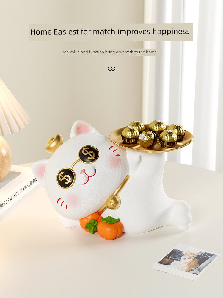 Key Storage Entrance Tray Housewarming Fortune Cat