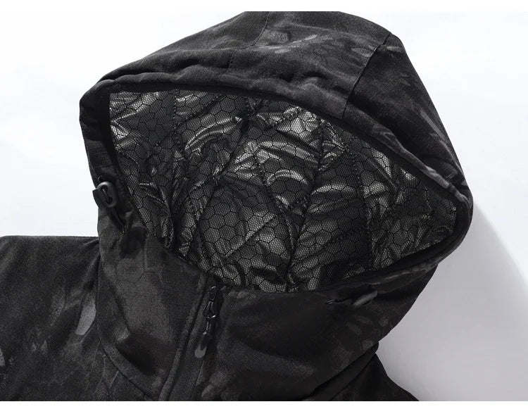 Men Heating Tactical Jacket Autumn Winter Warm Hooded Cotton Coat Camouflage Padded Clothes Outdoor Thermal Hiking Sports Jacket