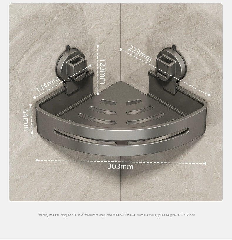 Suction Cup Punch-Free Corner Toilet Bathroom Storage Rack