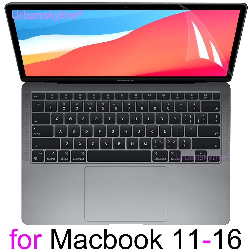 Keyboard Cover for Macbook Air 13 M3 15 Pro 14 M4 13 M2 16 Retina 11 Silicone Protector Skin Case A3113 A3114 A2681 A3401 A3185