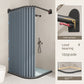 Waterproof Partition Foldable Curved Rod Dry Wet Separation Shower Curtain