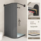 Waterproof Partition Foldable Curved Rod Dry Wet Separation Shower Curtain