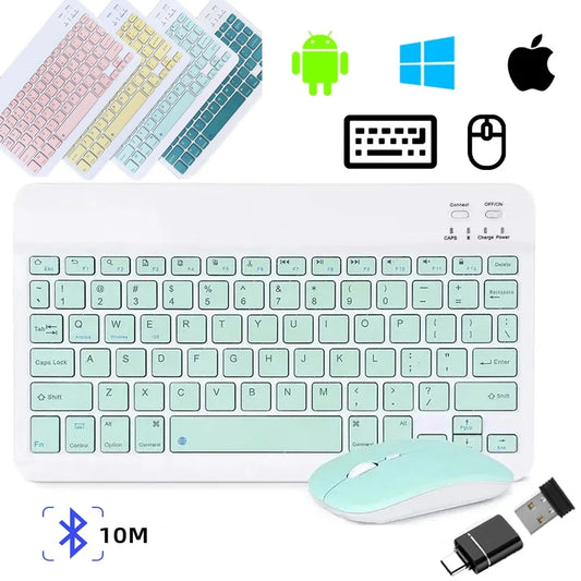 Bluetooth-compatible Keyboard and Mouse For iPad Xiaomi Tablet Mini Wireless Rechargeable Keyboard For Android IOS Windows
