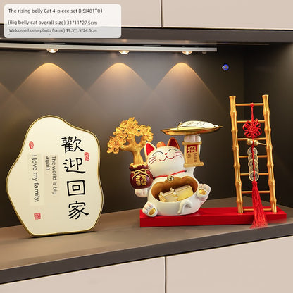 Lucky Cat Key Storage Entrance Decoration Entrance Shoe Cabinet Living Room Home Decorations Housewarming Gifts