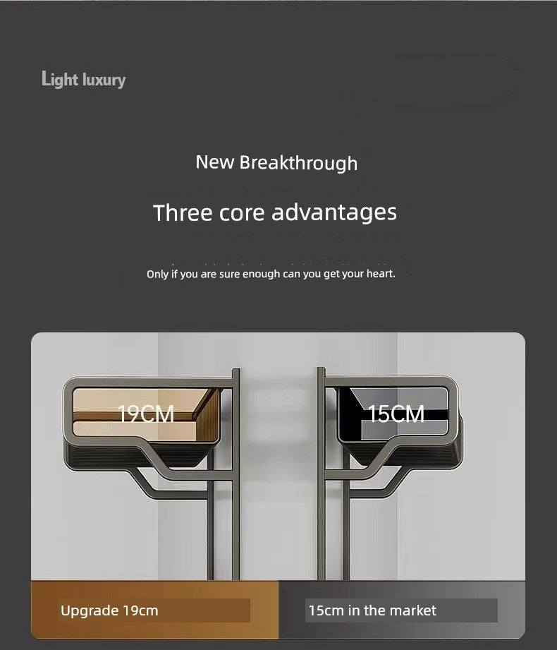 Bathroom Integrated Storage Rack Towel Rack Wall-Mounted Punch-Free Wall Bathroom Toilet Storage Washstand