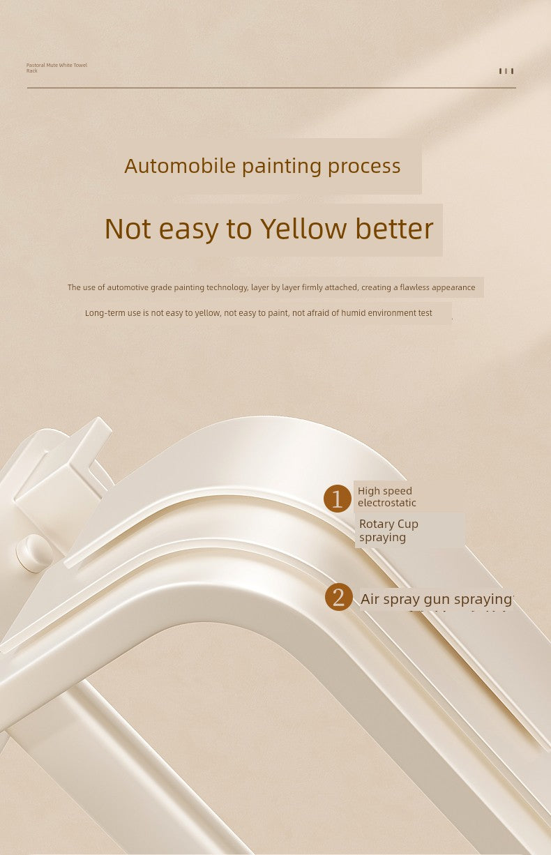 White Bathroom Wall-Mounted Toilet Towel Rack