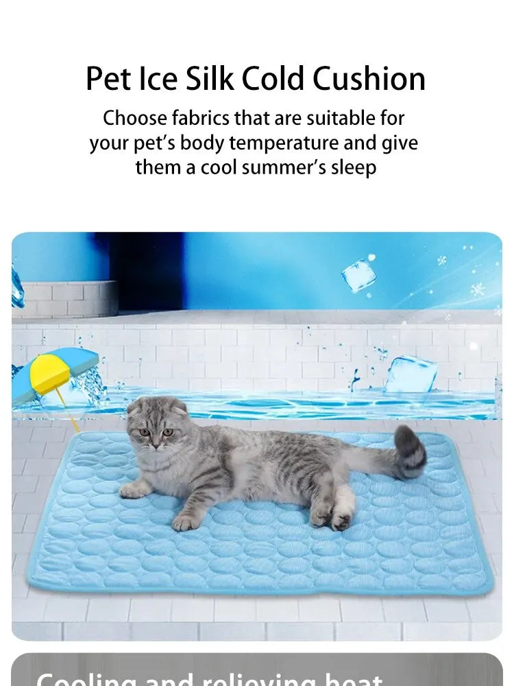 Clearance_Pet Ice Mats Summer Cat Dog Sofa Nest Bed Cooling Sleeping Pad for Small Dogs Pets Durable Sofa Cooling Pad Blanket_Co