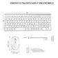 Jomaa Spain Keyboard and Mouse Set for Computer Laptop Desktop Wireless Keyboard and Mouse Comb Ergonomic Design Noiseless Click
