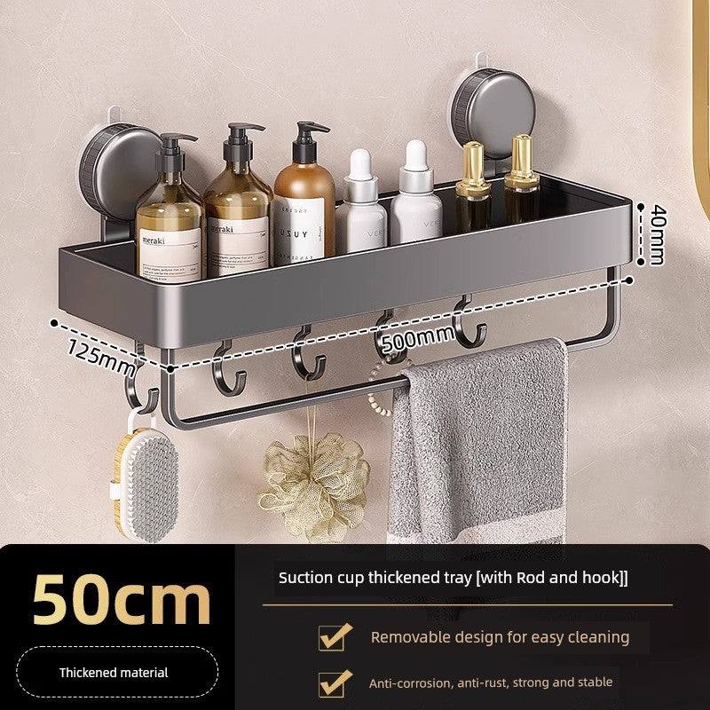 Suction Cup Punch-Free Corner Toilet Bathroom Storage Rack