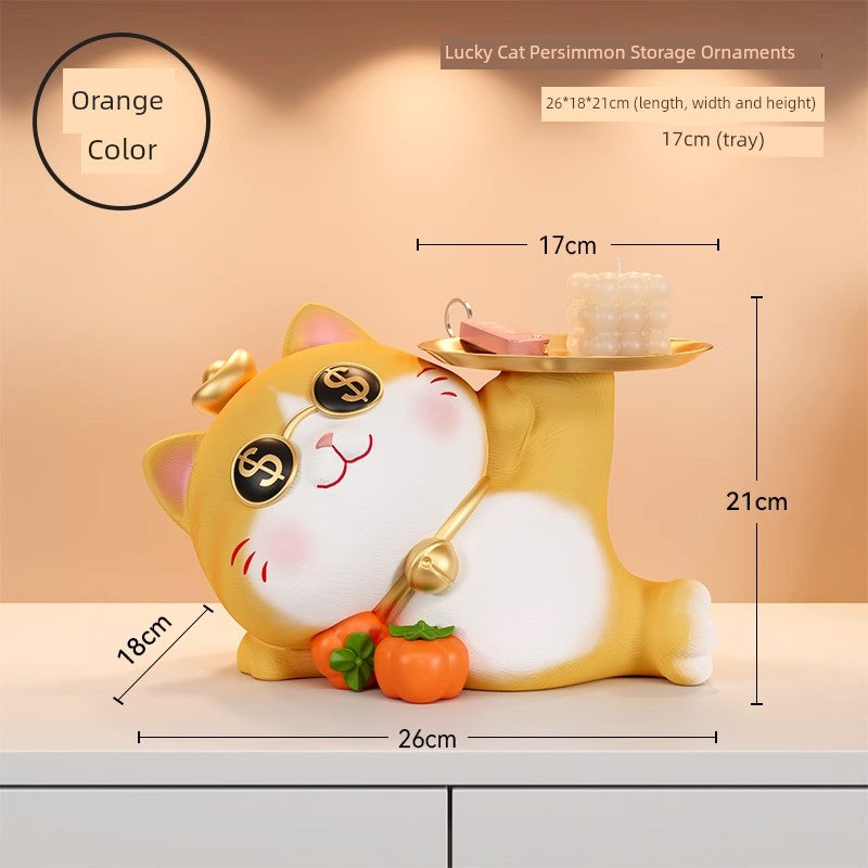 Key Storage Entrance Tray Housewarming Fortune Cat