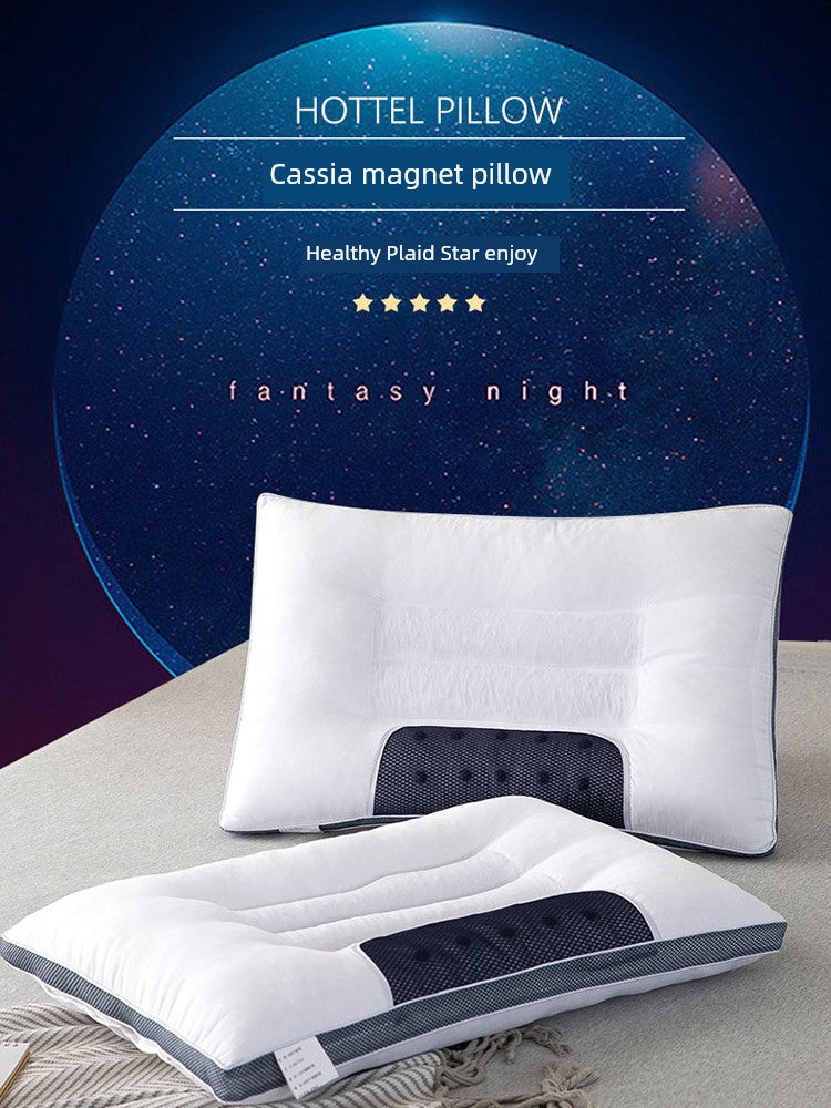 Adult Cassia Seed Pillow Case and Pillow Core Set Home a Pair of Pillow Core Protection Isolation Layer Cervical Support Sleep