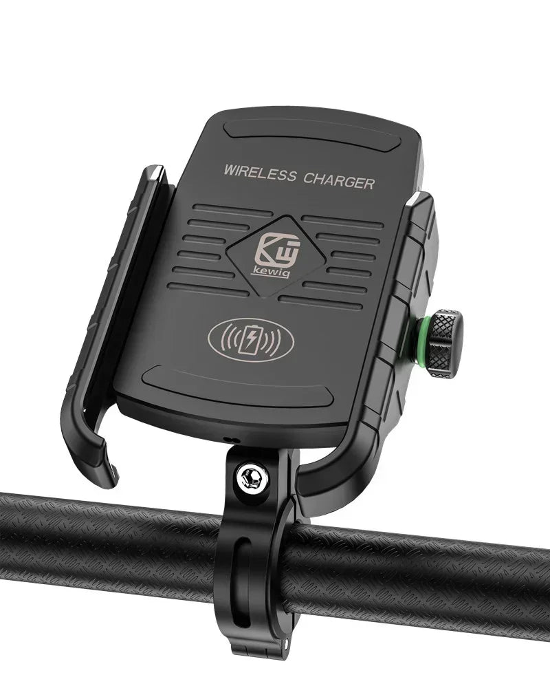 Motorcycle Phone Holder Moto Motorbike Mirror Mobile Handlebar Stand Support USB Charger Fast Wireless Charging Cellphone Mount
