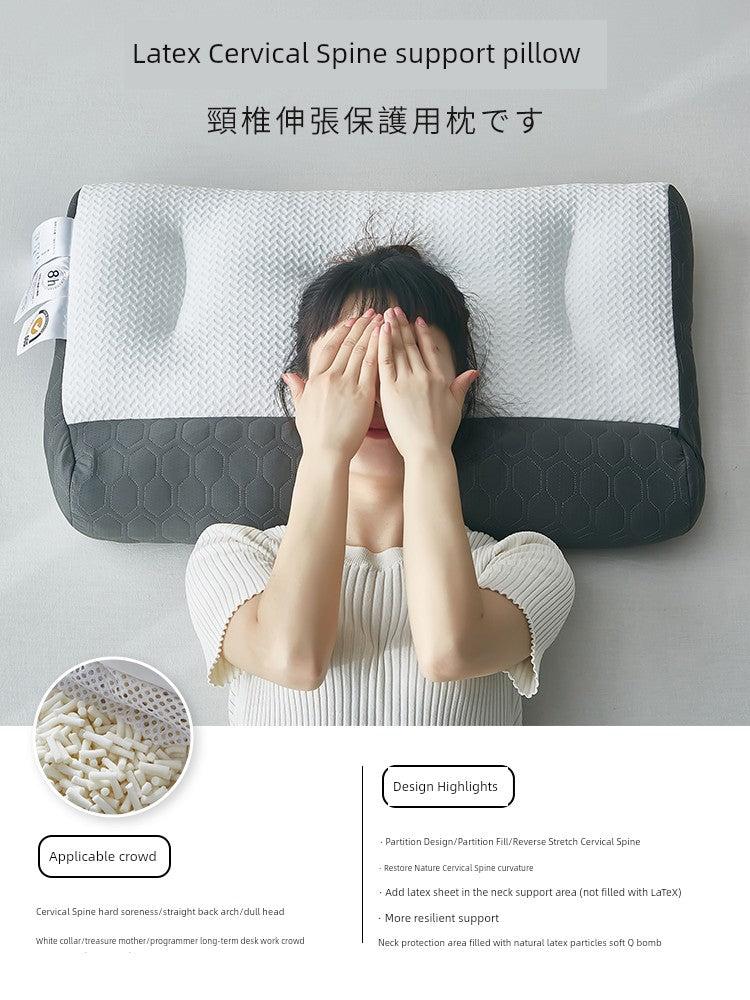 For Cervical Spine Pillow Cervical Support Improve Sleeping Support Stretch Straightening Reverse Bow Pillow One-Pair Package Sleep