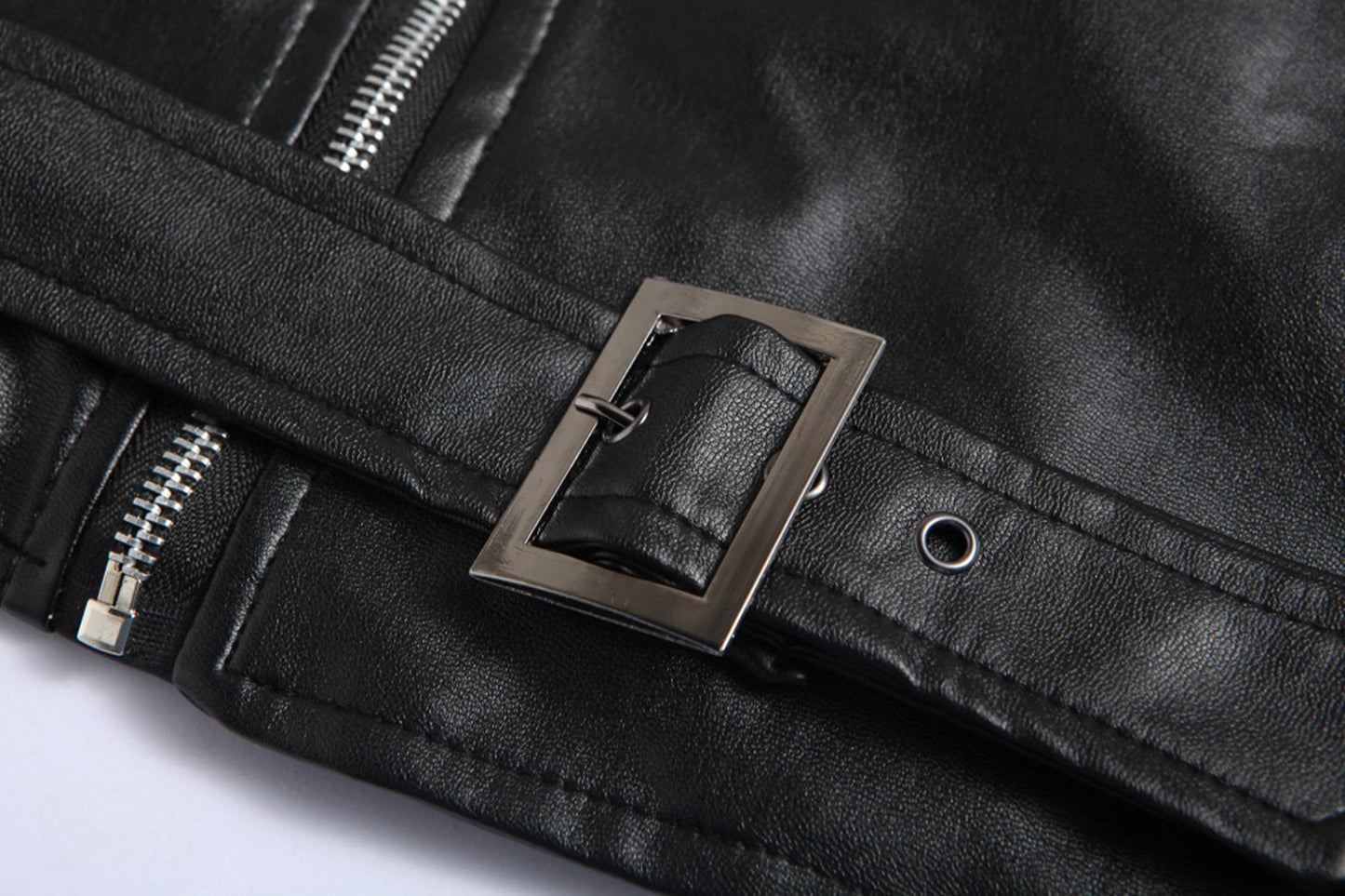 2024 Mens Fashion Leather Jacket Slim Fit Stand Collar PU Jacket Male Anti-wind Motorcycle Lapel Diagonal Zipper Punk Jackets