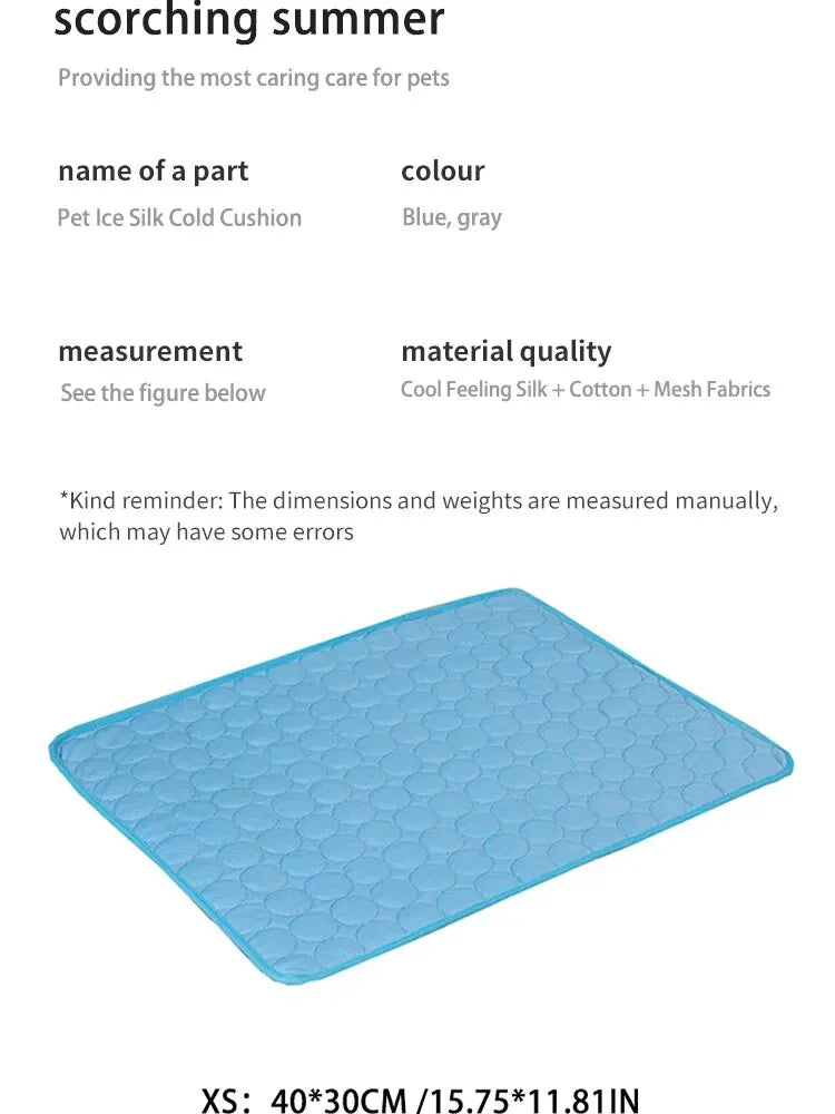 Clearance_Pet Ice Mats Summer Cat Dog Sofa Nest Bed Cooling Sleeping Pad for Small Dogs Pets Durable Sofa Cooling Pad Blanket_Co