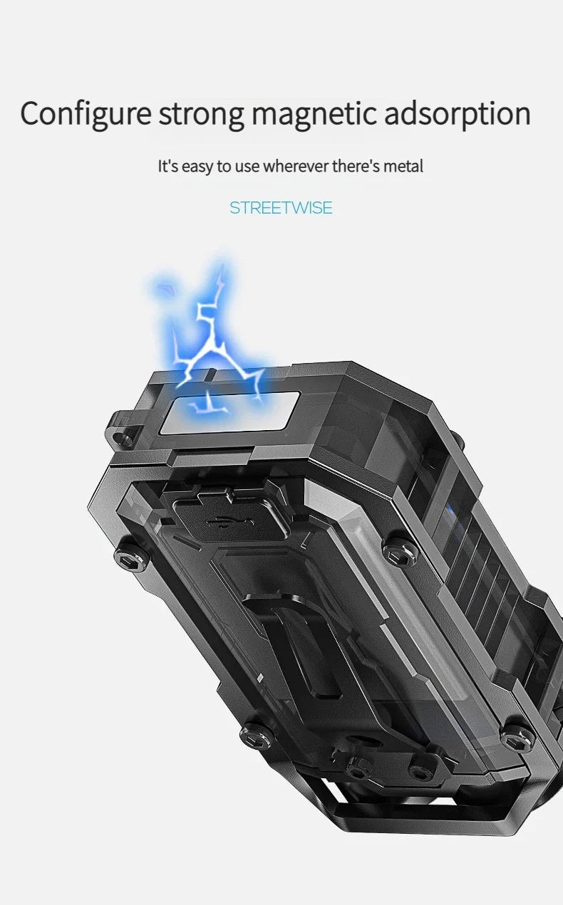 Rechargeable LED+COB Mini Multifunctional Flashlight Portable Outdoor Camping Emergency Keychain Light