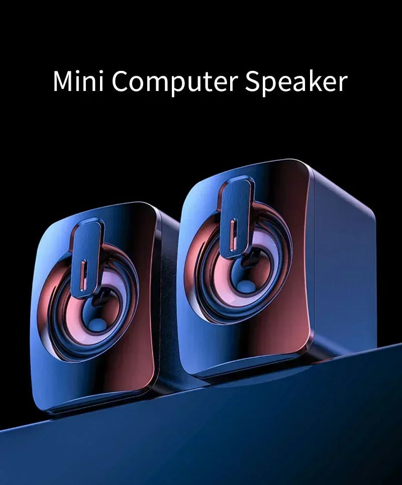 Computer Speaker Stereo Sound With Microphone 3.5mm AUX Home Office PC Speaker for Macbook Desktop Notebook Computer Loudspeaker