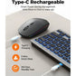 Wireless Keyboard Mouse, Ultra Slim Bluetooth 2.4G Slient Wireless Keyboard and Mouse Combo with Backlit, Multi-Device Keyboard