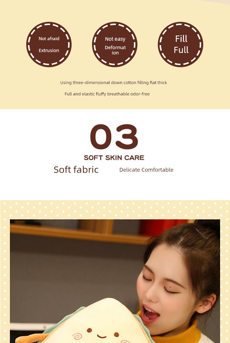 Cartoon Sandwich Pillow Bread Creative Food Nap Pillow Stylish Snack Rag Doll Cute Plush Doll