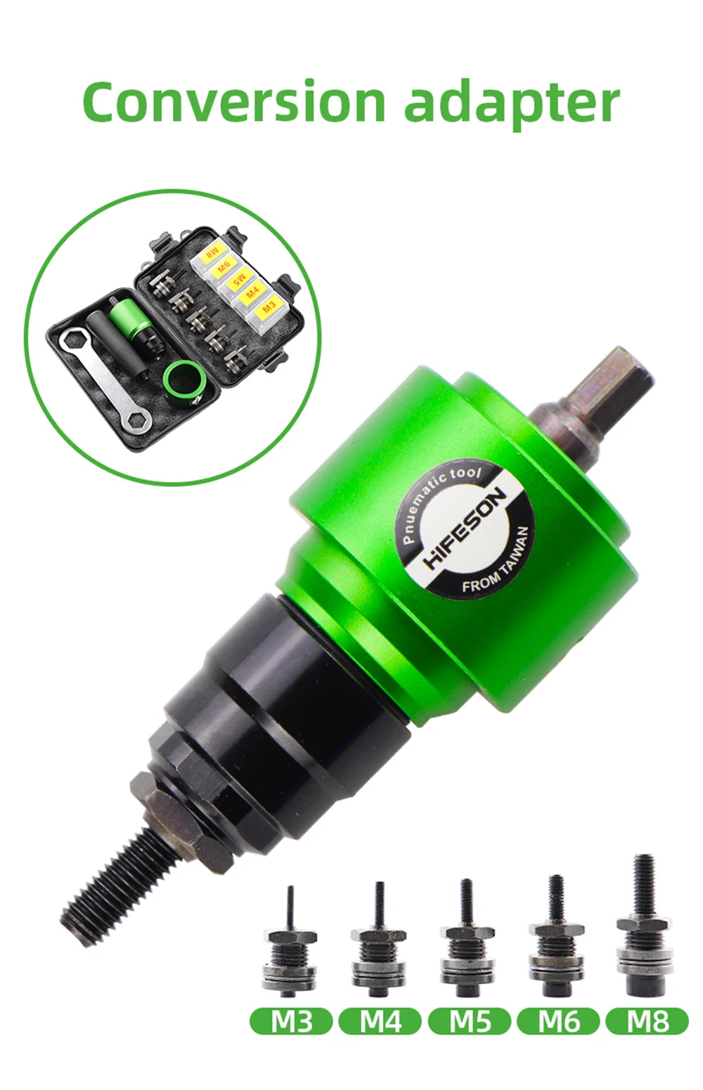 HIFESON M3 M4 M5 M6 M8 Electric Rivet Tool Aapter Manual Rivter Handheld Rivet Gun Connector Kit Hand Drill For Flat Nuts