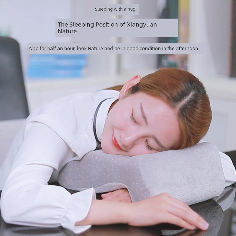 Ice Silk Afternoon Nap Pillow Stomach Sleeper Pillow Office Primary School Student Stomach Sleeper Pillow Lunch Break Sleeping Artifact Pillow Boys Style Summer
