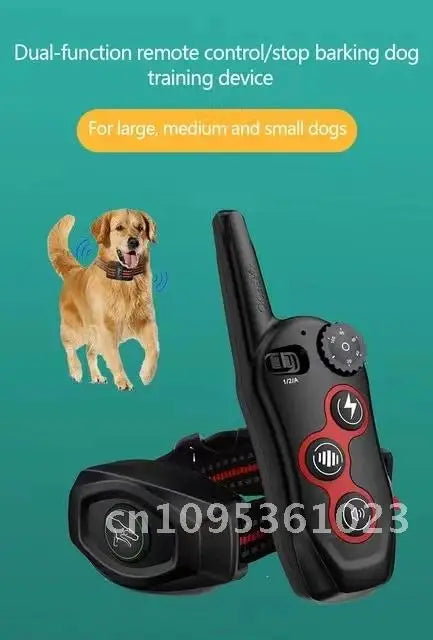 Electric Pet Training Collar, Remote Control, Anti Bark Vibration Collars Dog Sound, for Dogs, Waterproof, Rechargeable, Colar