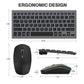 JOMAA Colors Backlit 2.4G Wireless Keyboard and Mouse Combo Rechargeable Bluetooth Keyboard for Windows Laptop