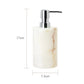 White Onyx Natural Marble Bathroom Accessories Luxury Soap Dispenser Cotton Swabs Container Reed diffuser Tray Bathroom Set