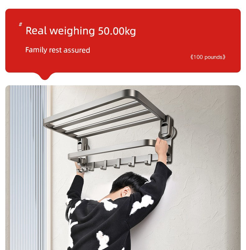 Drill-Free Shelf Bathroom Toilet Storage Hook Sucker