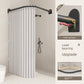 Waterproof Partition Foldable Curved Rod Dry Wet Separation Shower Curtain